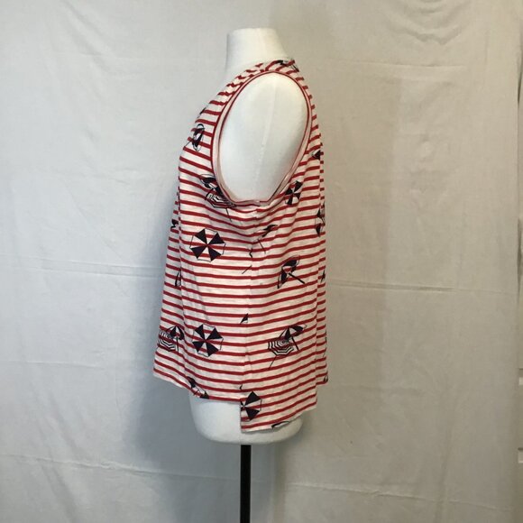 Anthropologie W5 Sleeveless Fisherman Core Striped Top Size XL - Picture 5 of 8